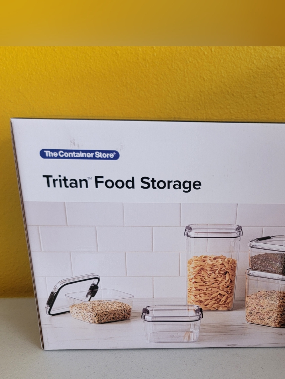 The Container Store Clear Tritan Food Storage Set with Black Lids